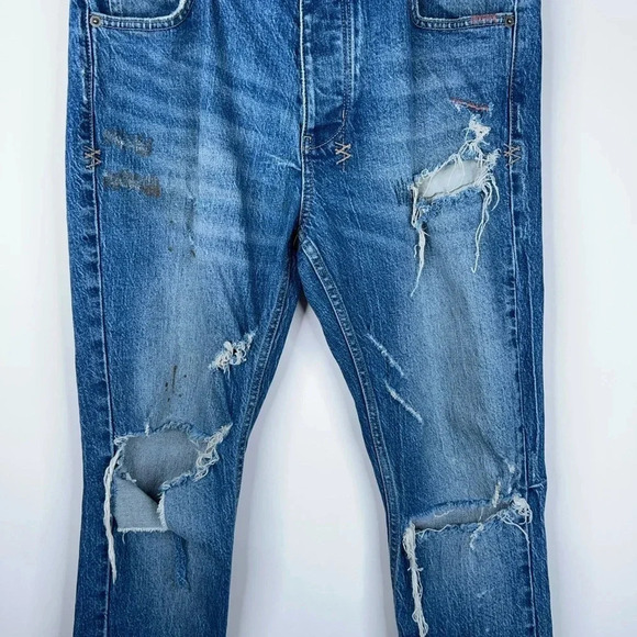 Ksubi Chitch Odyssey Denim Distressed Slim Fit Cotton Japanese Inspired Size 34 - Picture 4 of 12
